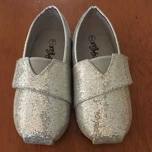 Silver slip on shoes